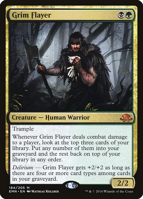 Grim Flayer, a card from Eldritch Moon, a set from Magic: The Gathering.