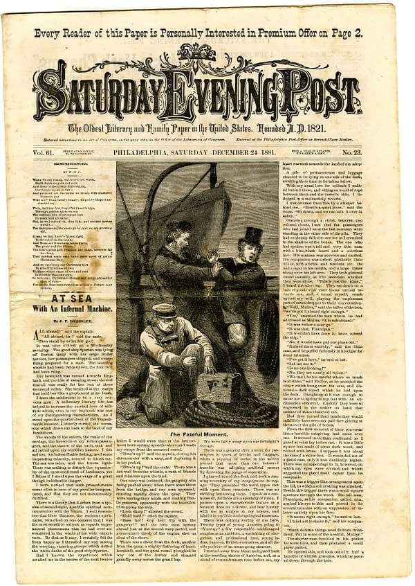 Saturday Evening Post volume 61 #23, December 24, 1881.