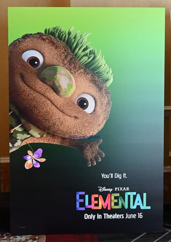 CinemaCon 2023 Sneak Peak: Pixar Showing Off New Elemental Standee