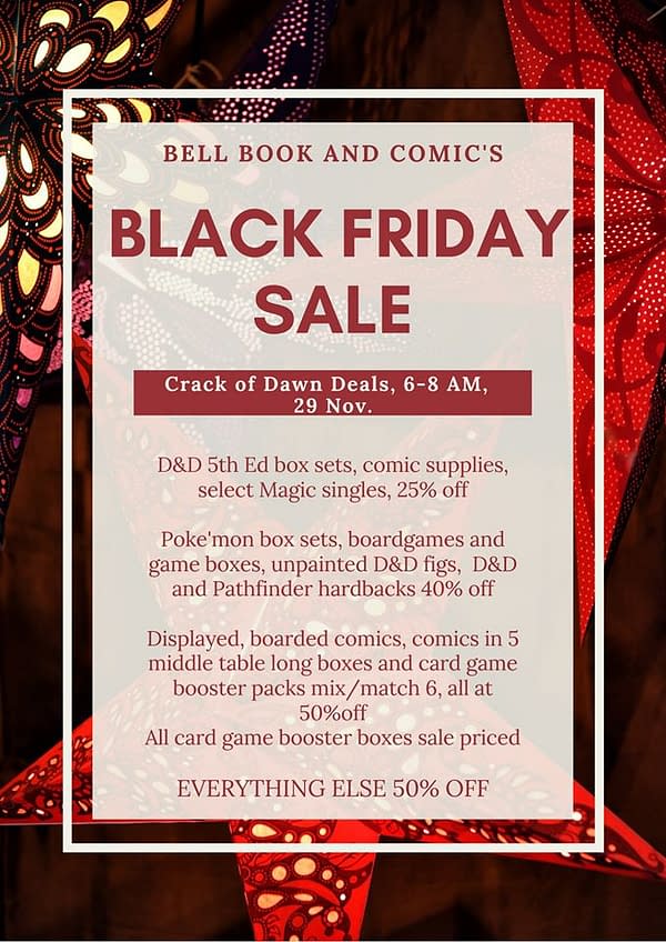 150 Comic Shops Running Black Friday Events Today…