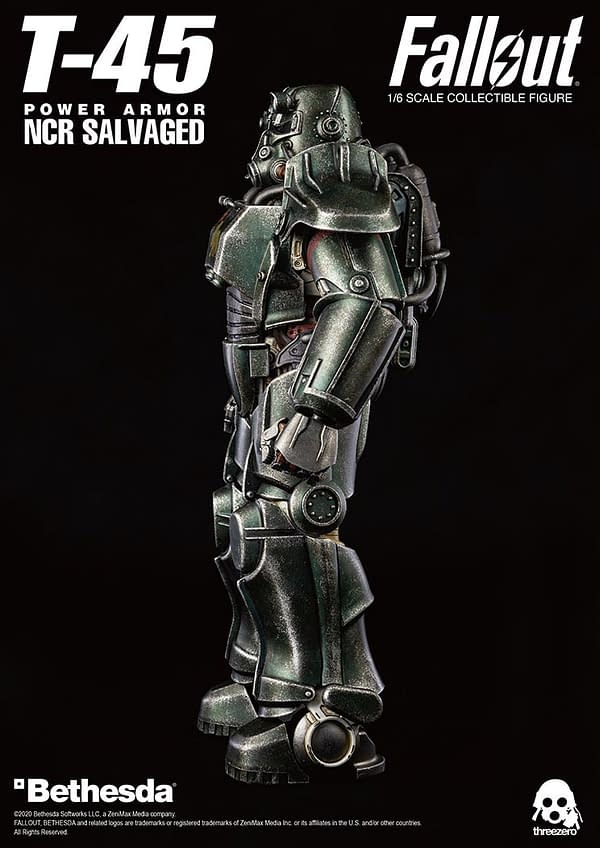 Fallout T-45 NCR Salvaged Power Armor Gets Full Threezero Reveal