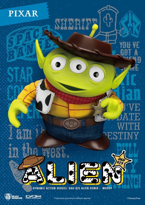 Alien Remix Toy Story Woody Beams Up With Beast Kingdom