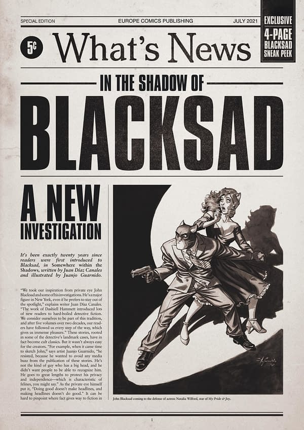 The Return Of Blacksad From Europe Comcis And Dark Horse