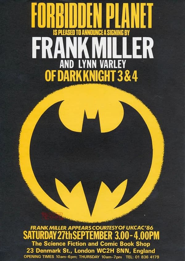 SCOOP: Frank Miller Signs At London's Forbidden Planet After 40 Years