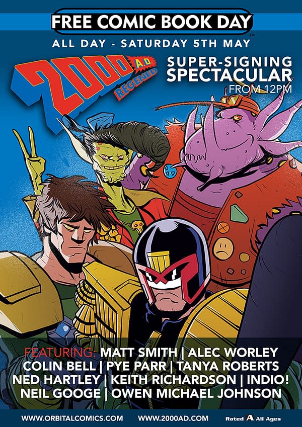 New 2000AD Title to Launch on Free Comic Book Day at Orbital Comics