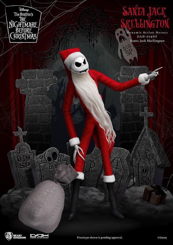 Nightmare Before Christmas Jack Skellington is Santa with Beast Kingdom