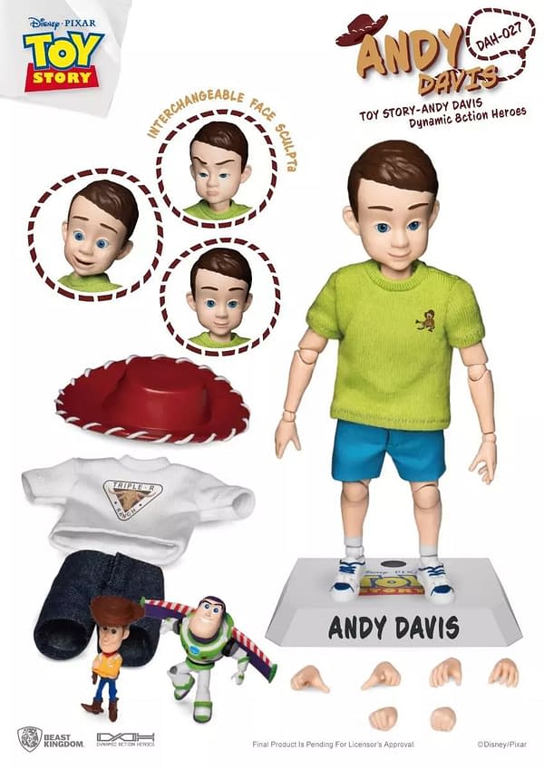 Toy Story's Andy Joins Buzz and Woody as Toy from Beast Kingdom