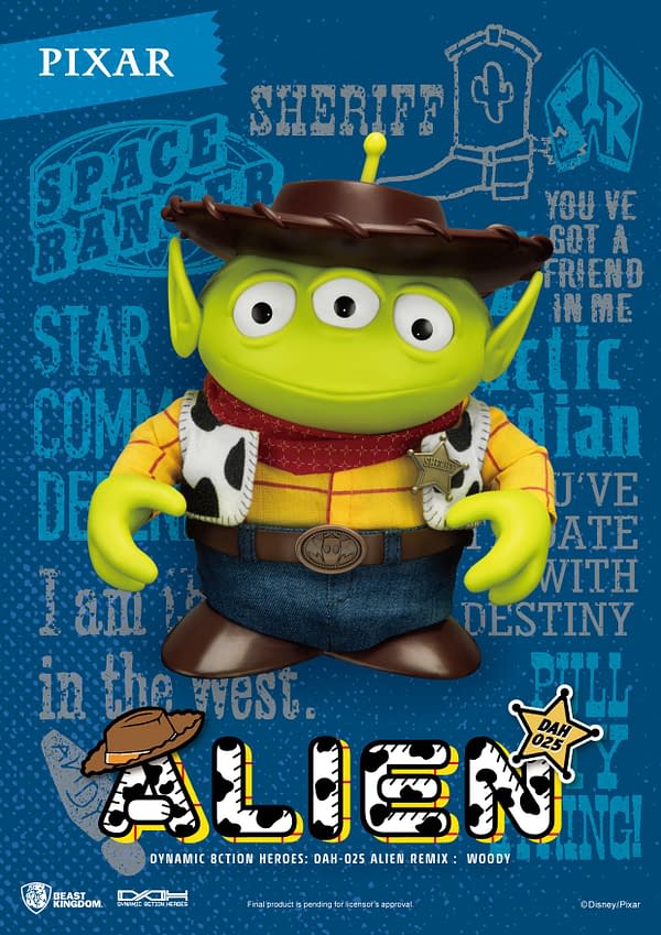 Alien Remix Toy Story Woody Beams Up With Beast Kingdom