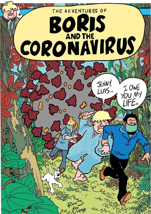 One Year Ago Boris Johnson Recovered From Coronavirus Reading Tintin