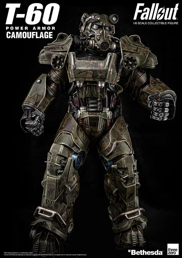 Threezero Unveils Fallout T-60 Camouflage Power Armor Figure