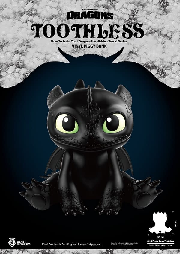 Beast Kingdom Reveals How to Train Your Dragon Toothless Vinyl Bank