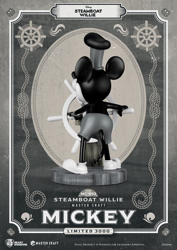 Steamboat Willie Mickey Mouse Receives New Beast Kingdom Master Craft