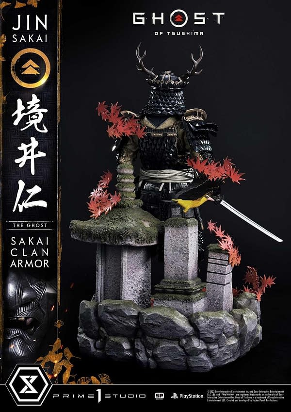 Ghost of Tsushima Sakai Clan Armor Statue Debuts from Prime 1 Studio