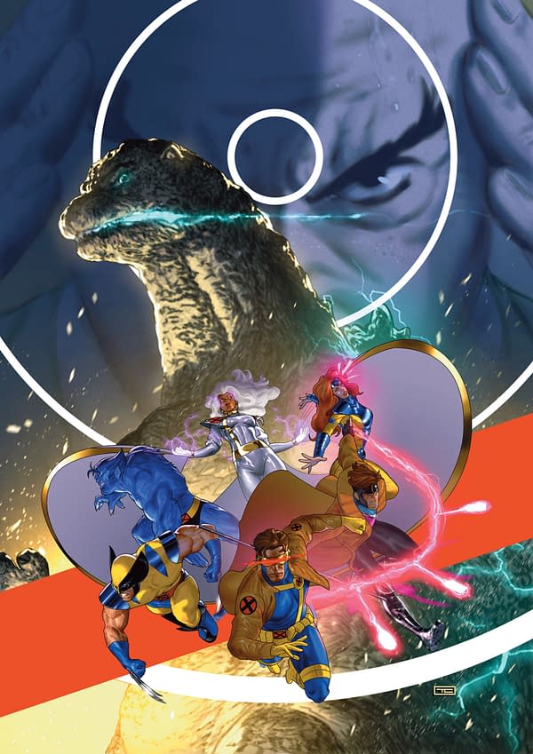 Cover image for GODZILLA VS. X-MEN #1 TAURIN CLARKE VIRGIN VARIANT