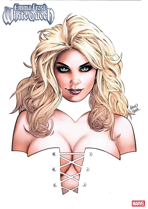 Cover image for EMMA FROST: THE WHITE QUEEN #1 GREG LAND VARIANT