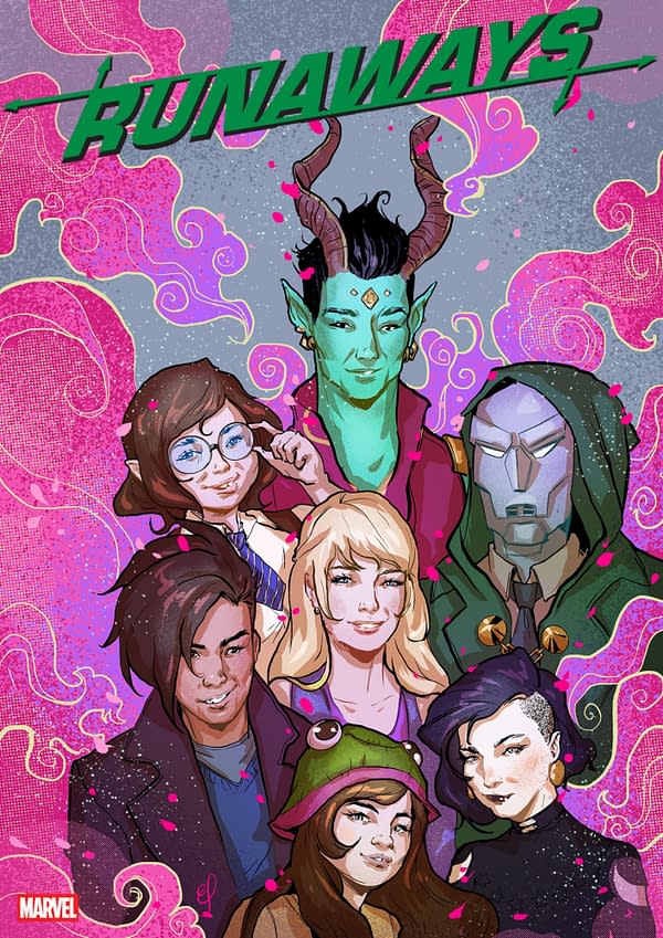 Cover image for RUNAWAYS #4 ERNANDA SOUZA VARIANT [DOOM]