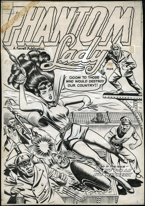 Can You Identify Artist For Phantom Lady #2 Cover Artwork At Auction