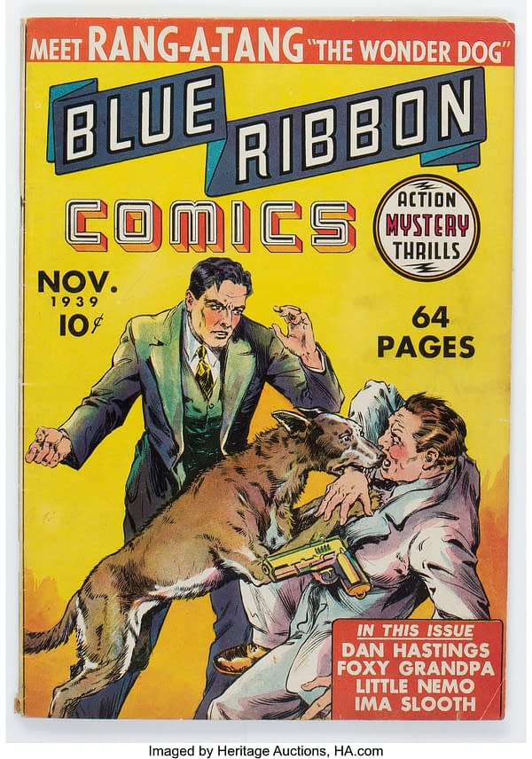 Blue Ribbon Comics #1 featuring Rang-A-Tang (MLJ, 1939)