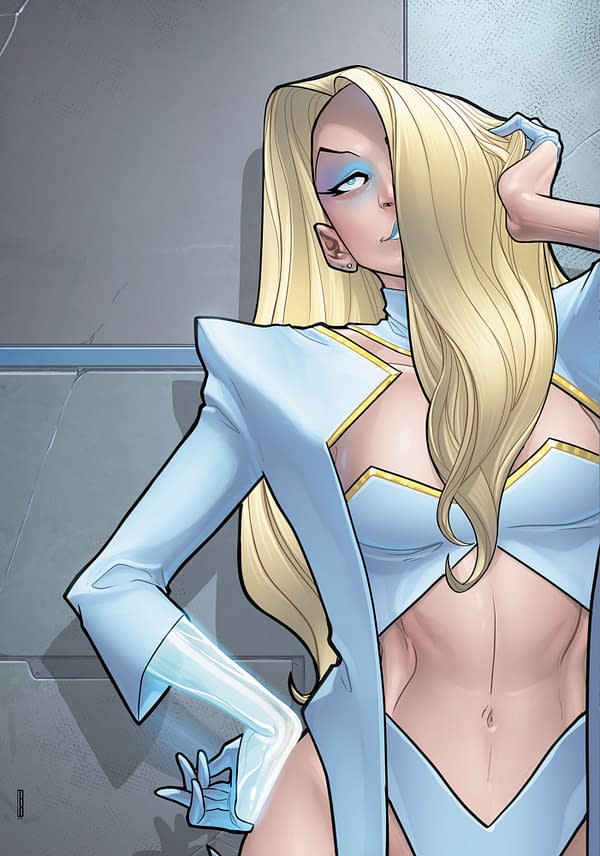 Cover image for EXCEPTIONAL X-MEN #3 DAVID BALDEON EMMA FROST VIRGIN VARIANT