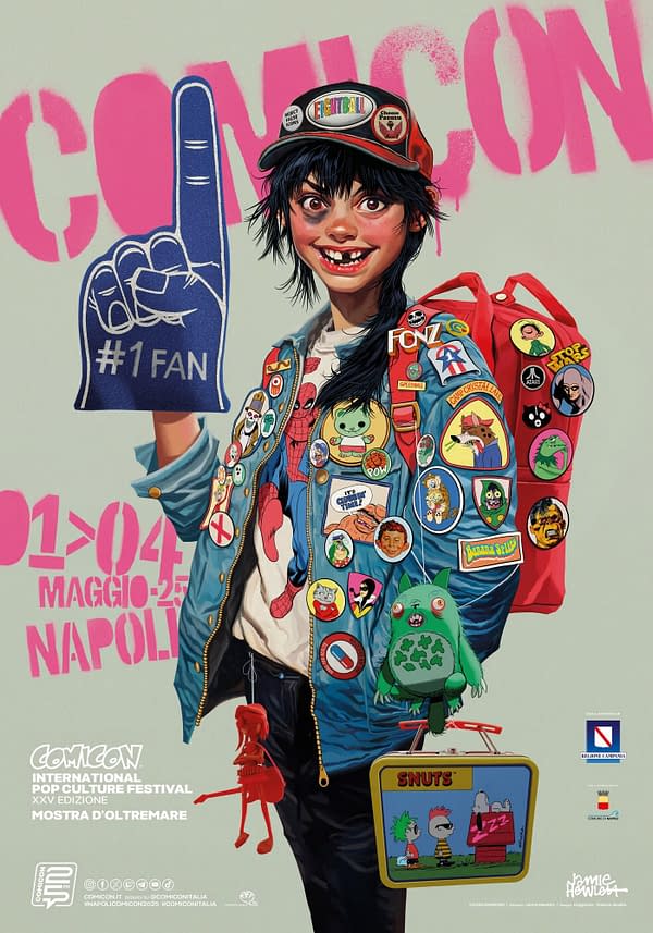 Jamie Hewlett's Festival Poster For Comicon Napoli 2025
