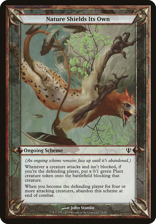 Nature Shields Its Own, a scheme from Archenemy, a release for a supplemental format for Magic: The Gathering.