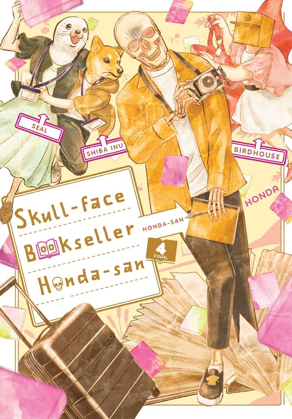The official cover for Skull-face Bookseller Honda-san, Vol. 4 published by Yen Press.