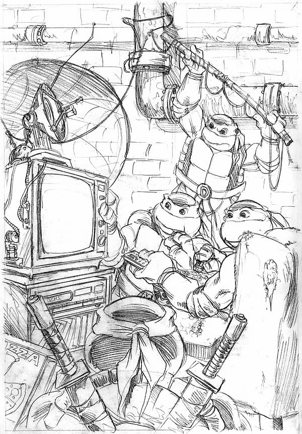 Proposed TV Guide Cover Pencils TMNT