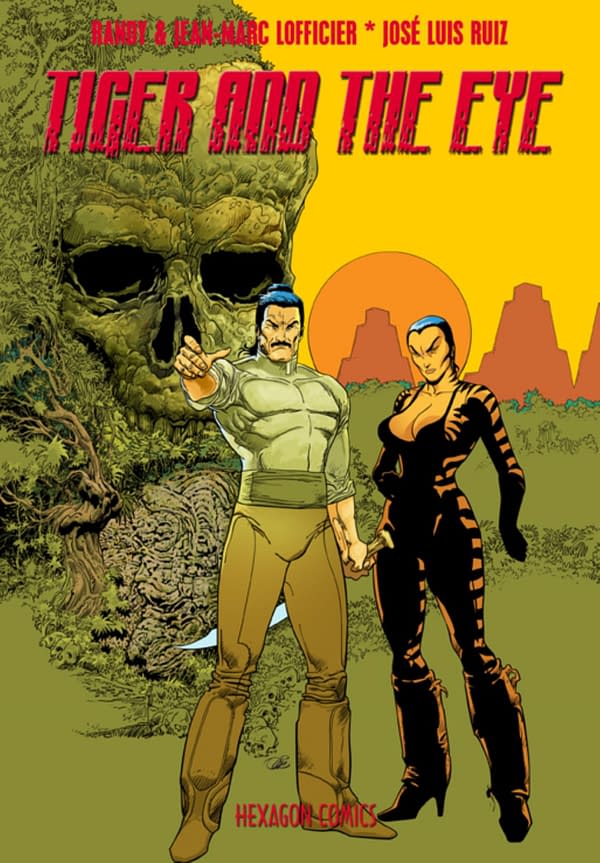 Hexagon Comics presents Tiger In The Eye cover by Jean-Marc and Randy Lofficier with art by Barbarella artist José Luis Ruiz Pérez.