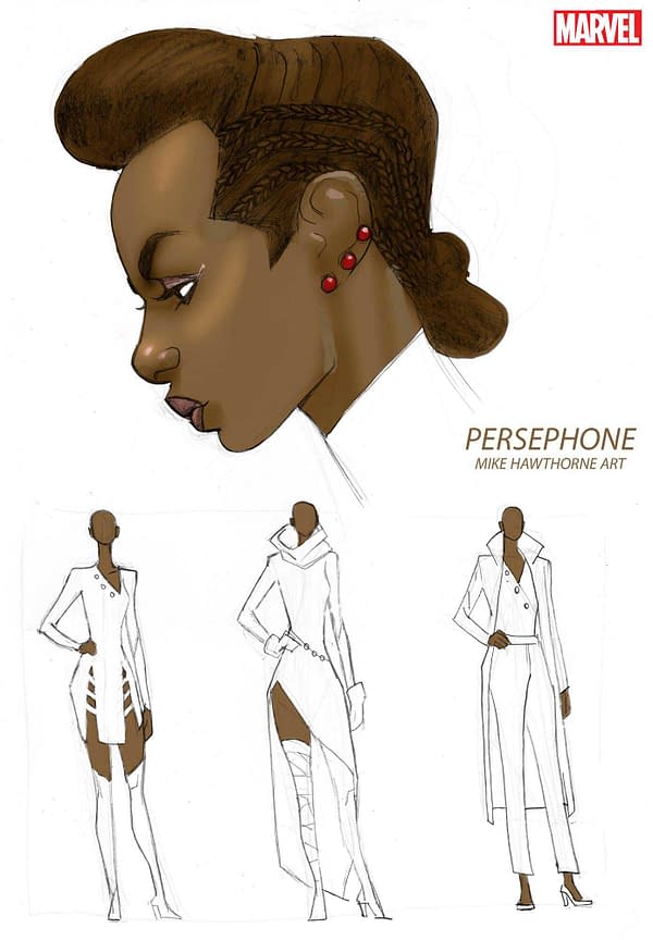 Mike Hawthorne's Designs for New Wolverine Character Persephone