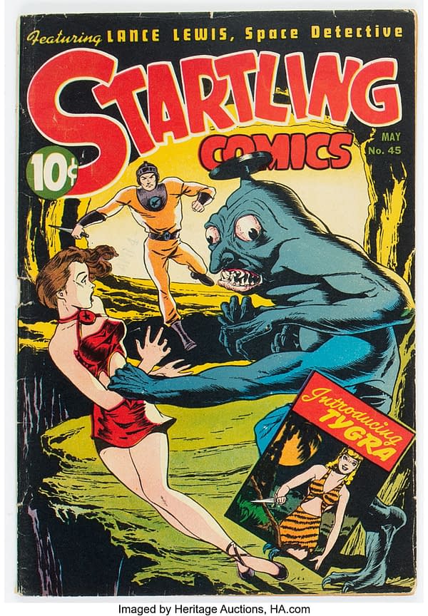 Startling Comics #45 (Better Publications, 1947) featuring Lance Lewis and Marna by Graham Ingels.