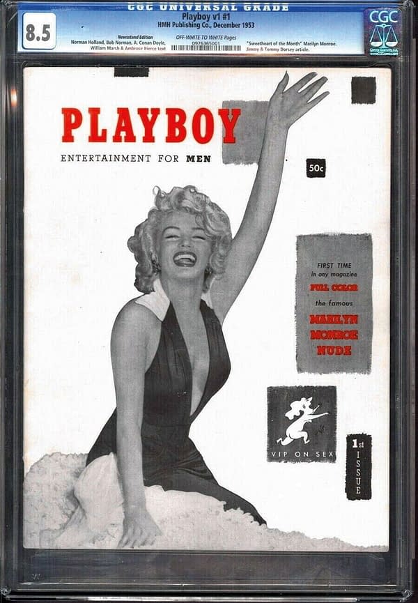The issue of Playboy Issue #1 up for sale on ComicConnect. Image Credit: ComicConnect