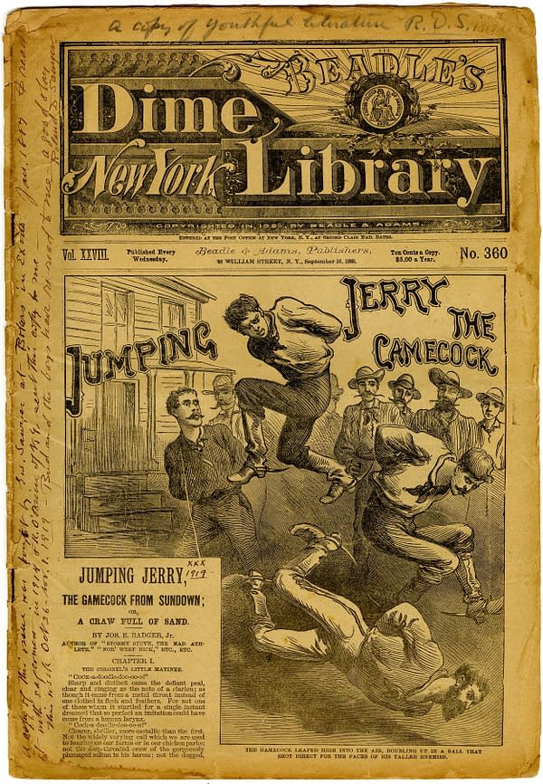 New York Dime Library #360 (September 16, 1885, Beadle & Adams, Publishers).