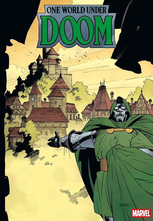 Cover image for ONE WORLD UNDER DOOM #1 MIKE MIGNOLA HIDDEN GEM VARIANT