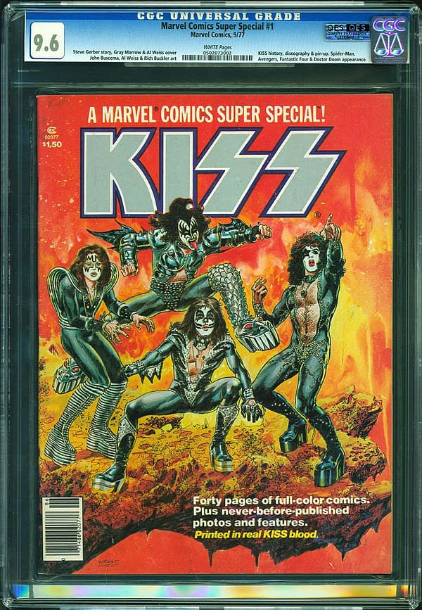 KISS Marvel Comic CGC 9.6 On Auciton At ComicConnect