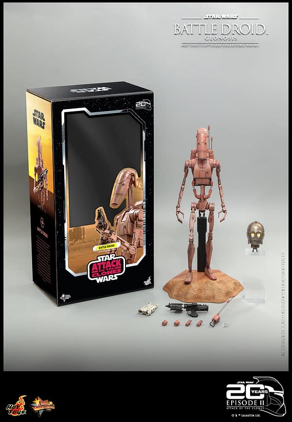 Star Wars Battle of Geonosis Battle Droid Deploys at Hot Toys