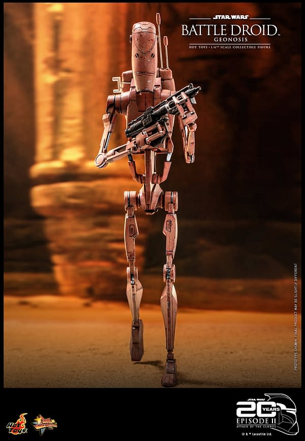 Star Wars Battle of Geonosis Battle Droid Deploys at Hot Toys