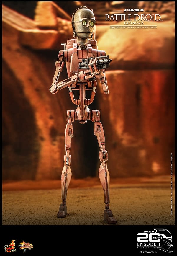 Star Wars Battle of Geonosis Battle Droid Deploys at Hot Toys