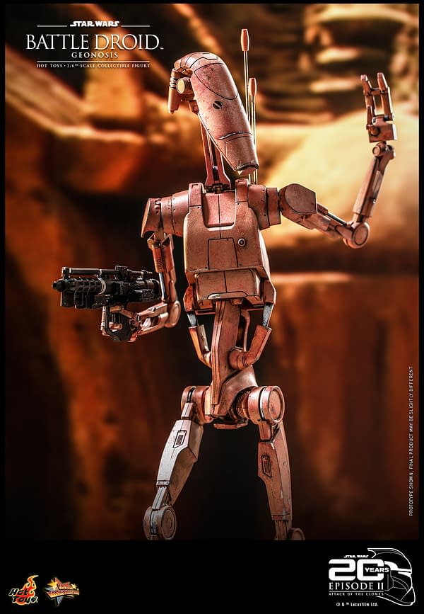 Star Wars Battle of Geonosis Battle Droid Deploys at Hot Toys