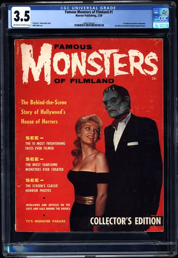 First Issue of Famous Monsters Auction Ends Today On ComicConnect