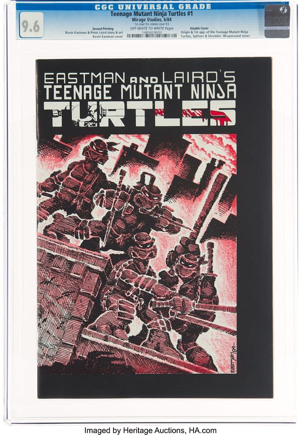 TMNT #1 Second Print Double Cover On Auction At Heritage