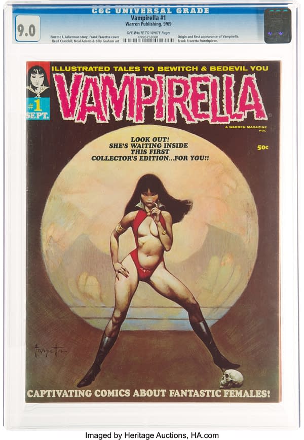 Vampirella #1 CGC 9.0 Up For Auction - A New Price Benchmark To Set?