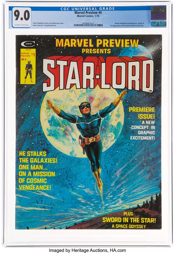 Star-Lord soars into his debut  Bid in an inheritance auction