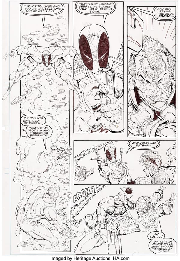 Single Page of Rob Liefeld Deadpool Art Sells for $55K At Record-Breaking $12M Comic Auction