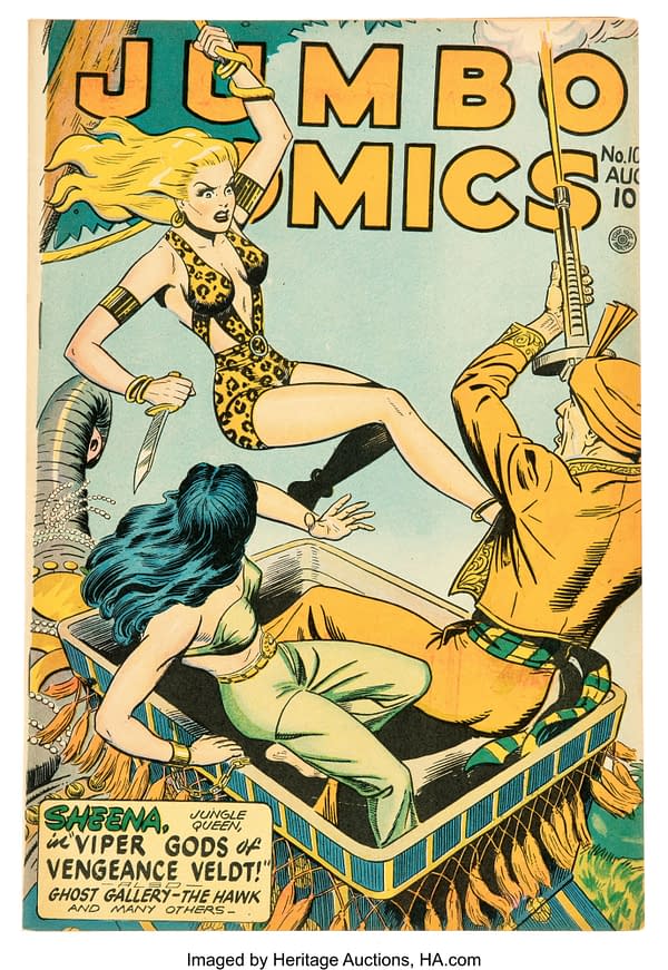 Jumbo Comics #102 (Fiction House, 1947) featuring Sheena.