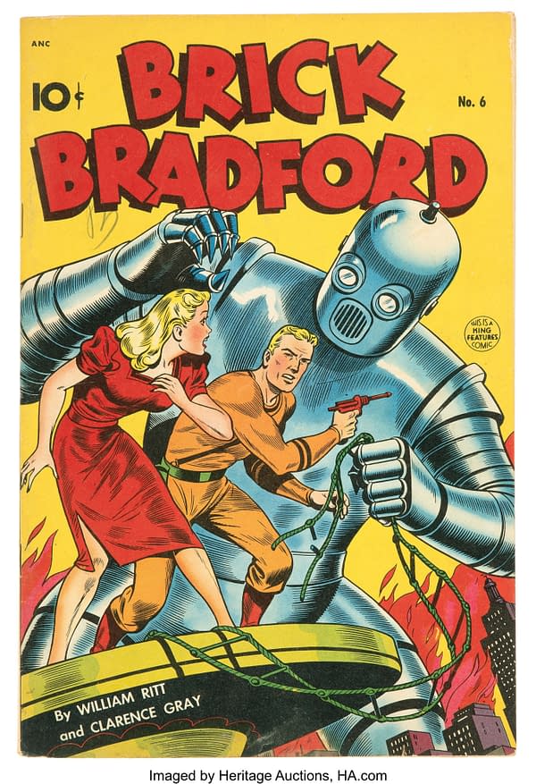 Brick Bradford #6 (Standard, 1948) cover by Alex Schomburg.