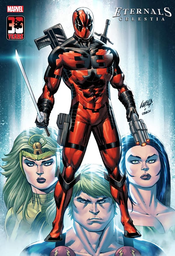 Cover image for ETERNALS CELESTIA #1 LIEFELD DEADPOOL 30TH VAR