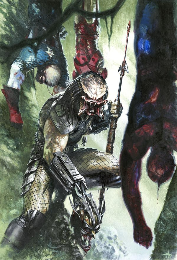 Cover image for PREDATOR KILLS THE MARVEL UNIVERSE #1 GABRIELE DELL'OTTO VIRGIN VARIANT