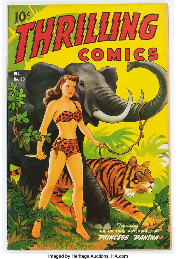 Thrilling Comics #63 (Standard Magazines, 1947) cover by Alex Schomburg.