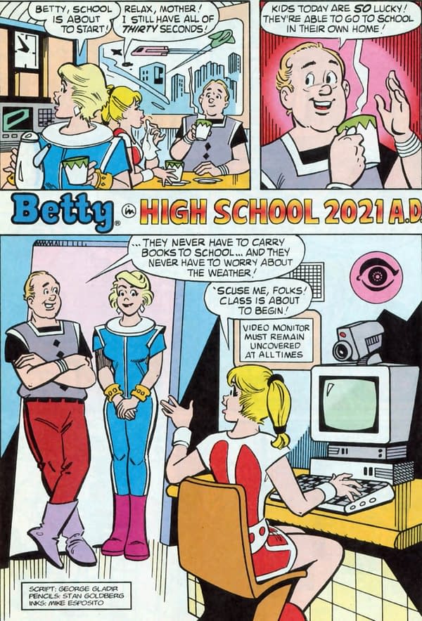 Archie to Reprint Betty Story That Predicted Virtual Schools in 2021