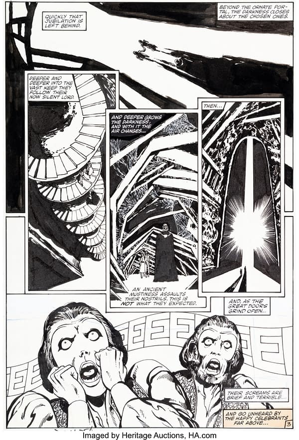 All Of Original Artwork to John Byrne's Fantastic Four #254 At Auction